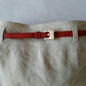 Furla red leather belt 30 inch waist/ 33 inches